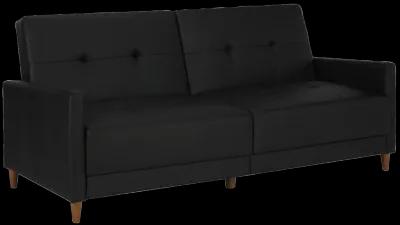 Andora Tufted Upholstered Coil Futon with Wooden Legs