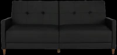 Andora Tufted Upholstered Coil Futon with Wooden Legs