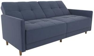 Andora Tufted Upholstered Coil Futon with Wooden Legs