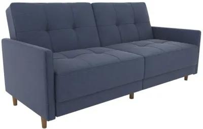 Andora Tufted Upholstered Coil Futon with Wooden Legs