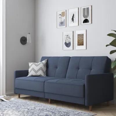 Andora Tufted Upholstered Coil Futon with Wooden Legs