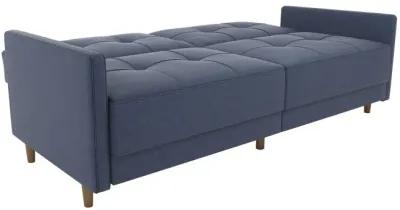 Andora Tufted Upholstered Coil Futon with Wooden Legs