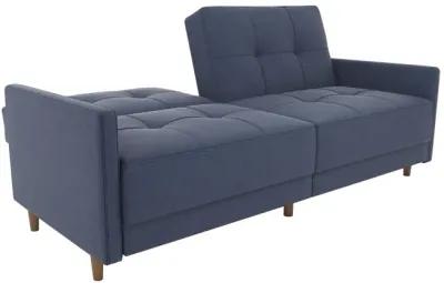 Andora Tufted Upholstered Coil Futon with Wooden Legs