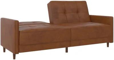 Andora Tufted Upholstered Coil Futon with Wooden Legs