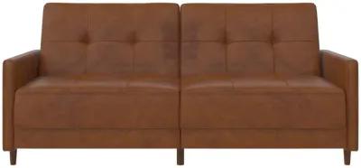 Andora Tufted Upholstered Coil Futon with Wooden Legs