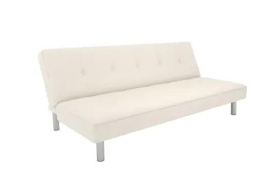 Nola Armless Futon With Button Tufted Seat Cushion and Backrest