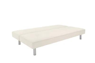 Nola Armless Futon With Button Tufted Seat Cushion and Backrest