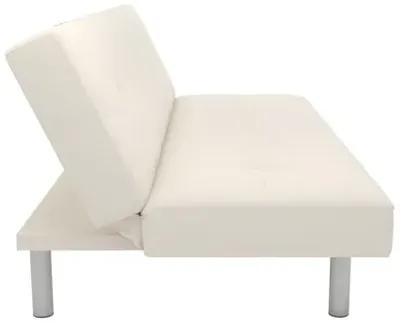 Nola Armless Futon With Button Tufted Seat Cushion and Backrest