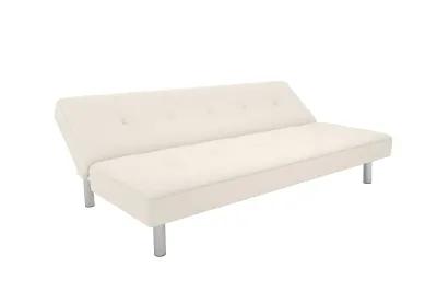 Nola Armless Futon With Button Tufted Seat Cushion and Backrest