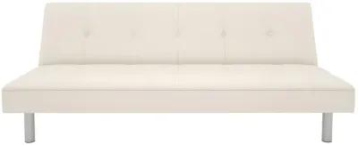 Nola Armless Futon With Button Tufted Seat Cushion and Backrest