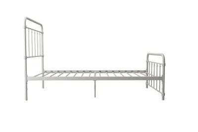 Wallace Spindle Metal Bed with Elegant Curves and Slats