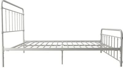 Wallace Spindle Metal Bed with Elegant Curves and Slats