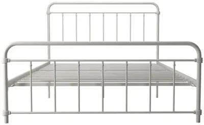 Wallace Spindle Metal Bed with Elegant Curves and Slats