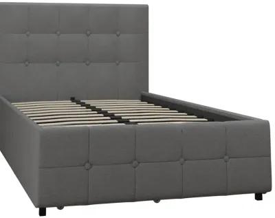 Rose Upholstered Bed with Button Tufted Detail and Storage Drawers