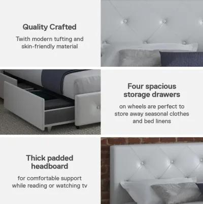 Dakota Upholstered Bed with Left Or Right Storage Drawers