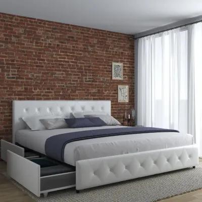 Dakota Upholstered Bed with Left Or Right Storage Drawers