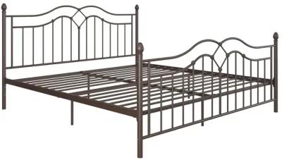 Tokyo Metal Bed with Headboard, Footboard and Metal Slats