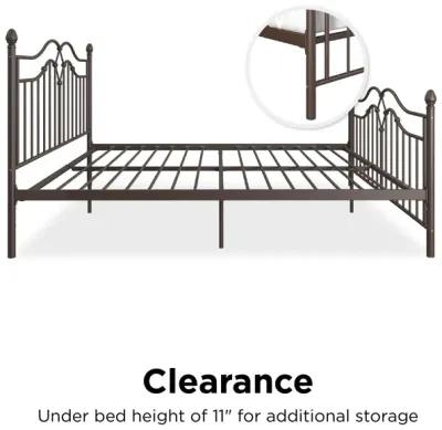 Tokyo Metal Bed with Headboard, Footboard and Metal Slats