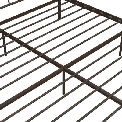 Tokyo Metal Bed with Headboard, Footboard and Metal Slats