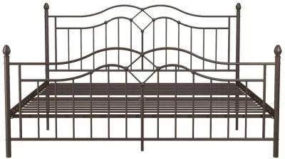 Tokyo Metal Bed with Headboard, Footboard and Metal Slats