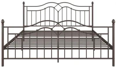 Tokyo Metal Bed with Headboard, Footboard and Metal Slats