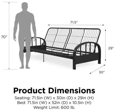 Ailee Metal Full Size Futon Frame with Multiple Reclining Positions