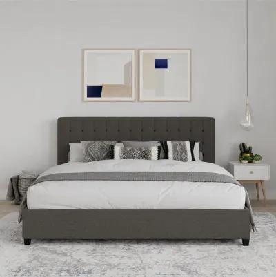 Emily Tufted Upholstered Bed with Wooden slats and Frame