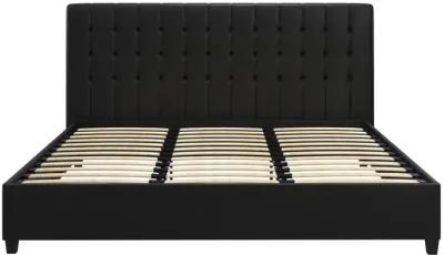 Emily Tufted Upholstered Bed with Wooden slats and Frame