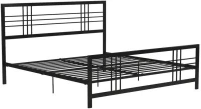 Burbank Metal Frame Bed with Adjustable Heights for Under Bed Storage