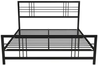 Burbank Metal Frame Bed with Adjustable Heights for Under Bed Storage