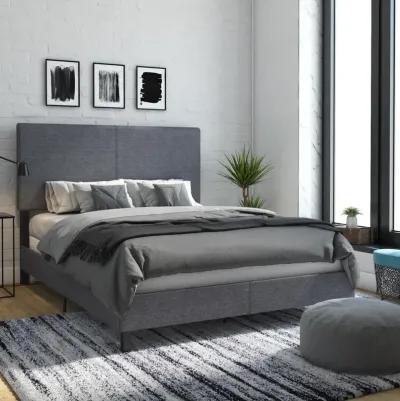 Janford Upholstered Bed with Sturdy Wood and Metal Frame