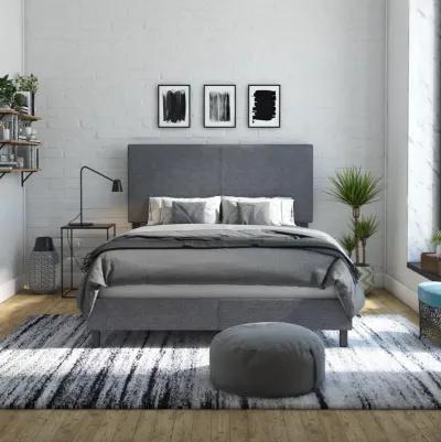 Janford Upholstered Bed with Sturdy Wood and Metal Frame