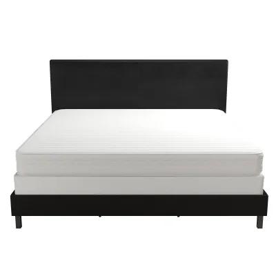 Janford Upholstered Bed with Sturdy Wood and Metal Frame