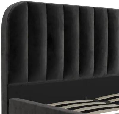 Callie Velvet Upholstered Bed with Wood Frame and Slats