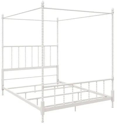 Jenny Lind Metal Canopy Bed with Twist Spindles