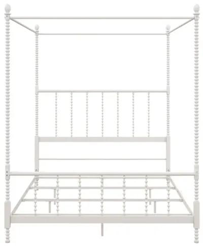 Jenny Lind Metal Canopy Bed with Twist Spindles