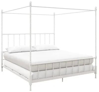 Jenny Lind Metal Canopy Bed with Twist Spindles