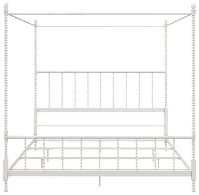 Jenny Lind Metal Canopy Bed with Twist Spindles