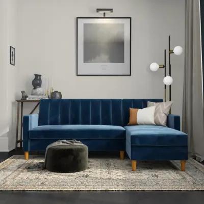 Celine Reversible Sectional Futon with Storage Chaise