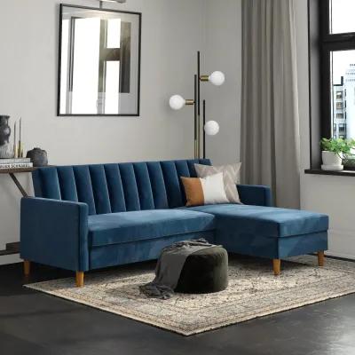 Celine Reversible Sectional Futon with Storage Chaise