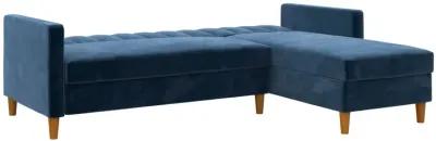 Celine Reversible Sectional Futon with Storage Chaise