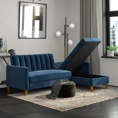 Celine Reversible Sectional Futon with Storage Chaise