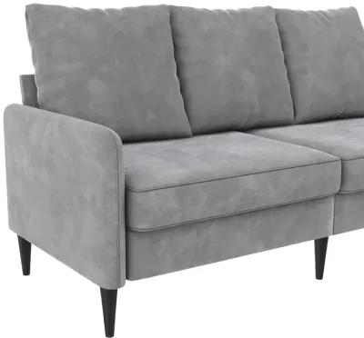 Cassia Pillowback 3-Seater Velvet Sofa with Pocket Coil Seating