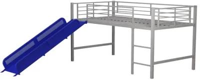 Laurie Junior Loft Bed with Metal Frame and Built-In Slide