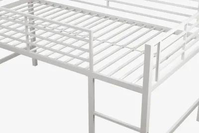 Laurie Junior Loft Bed with Metal Frame and Built-In Slide