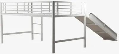 Laurie Junior Loft Bed with Metal Frame and Built-In Slide