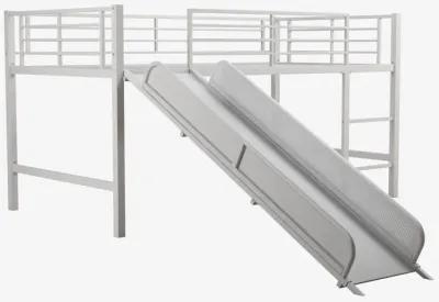 Laurie Junior Loft Bed with Metal Frame and Built-In Slide