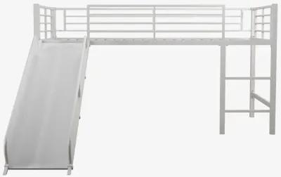 Laurie Junior Loft Bed with Metal Frame and Built-In Slide