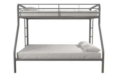 Dusty Twin over Full Metal Bunk Bed with Integrated Ladder