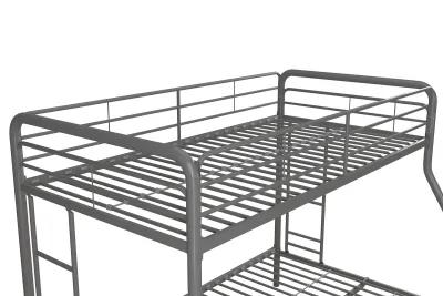 Dusty Twin over Full Metal Bunk Bed with Integrated Ladder